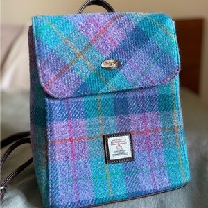 Harris Tweed Purple and Blue Women's Backpack